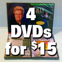 **4 DVDs for $15